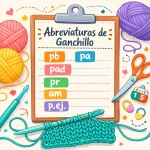 tabla de abreviaturas de ganchillo en español e inglés