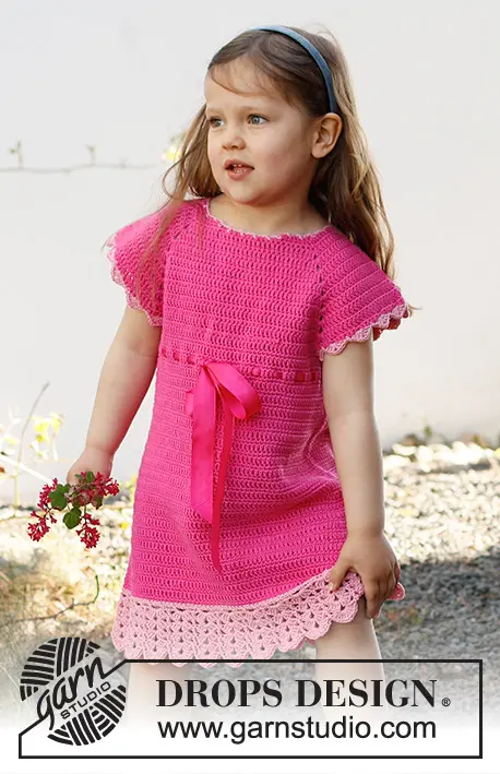 Vestido de niña color rosa para el vernao