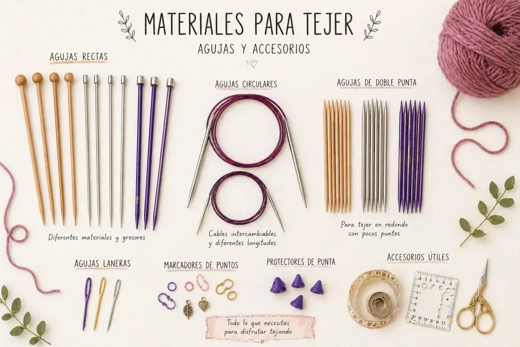 Agujas y accesorios de punto