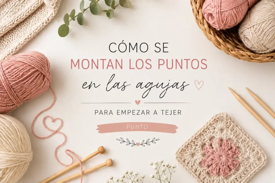 Como montar los puntos para empezar a tejer