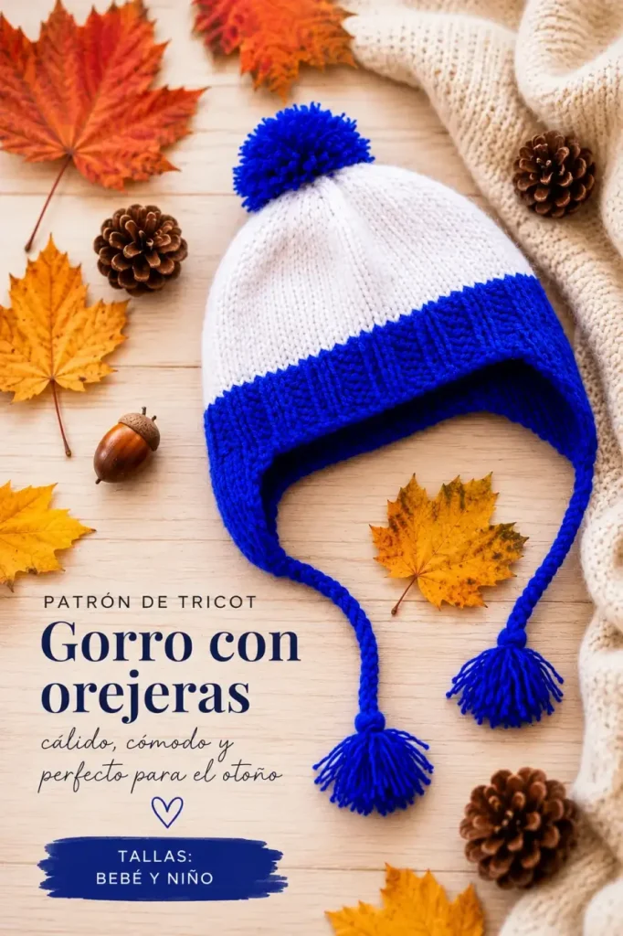 Patrón gorro a dos agujas