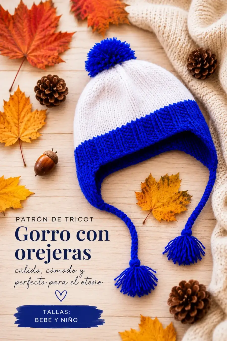Patrón gorro a dos agujas
