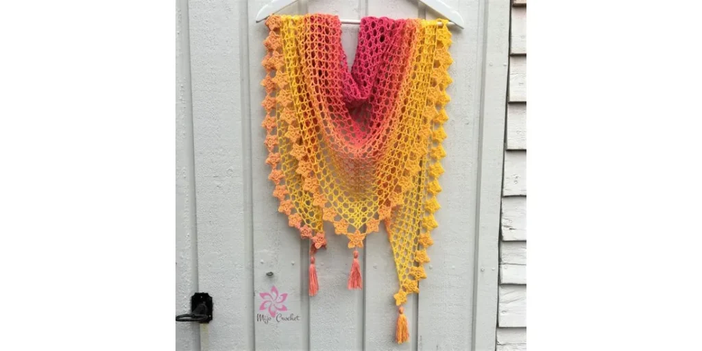 Chal multicolor de crochet