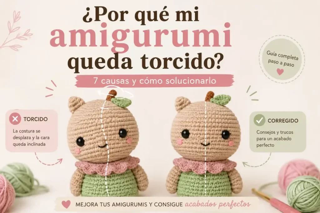 Por qué mi amigurumi queda torcido