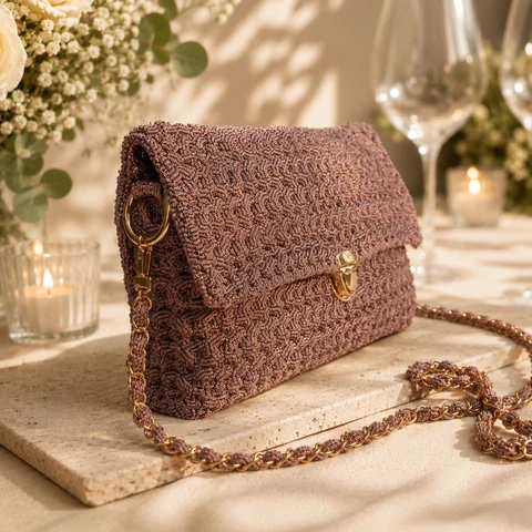 Patrón bolso de fiesta a crochet