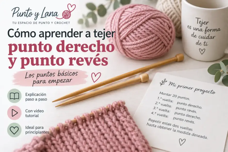 Cómo aprender a tejer punto derecho y punto revés a dos agujas