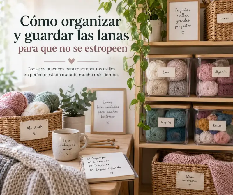 Cómo organizar y guardar las lanas para que no se estropeen