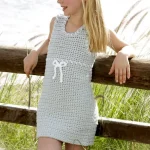 Vestido a ganchillo para niña Mint Crush