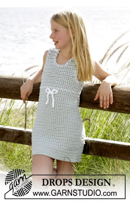 Vestido a ganchillo para niña Mint Crush