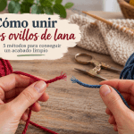 Cómo unir dos ovillos de lana de diferentes colores para continuar una labor de punto.